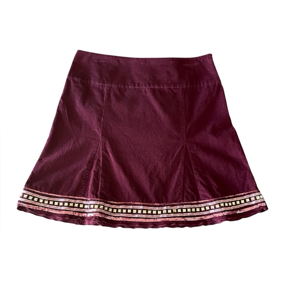 Vintage Y2K burgundy corduroy Gilmore Girls style skirt